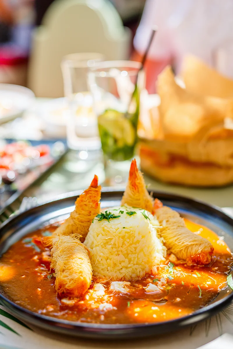 Greek cuisine at Karma Santorini restaurant