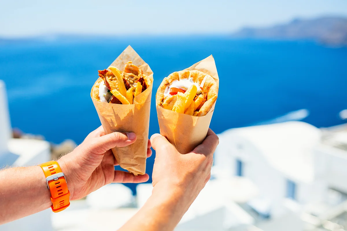 Gyros is traditional Greek street food