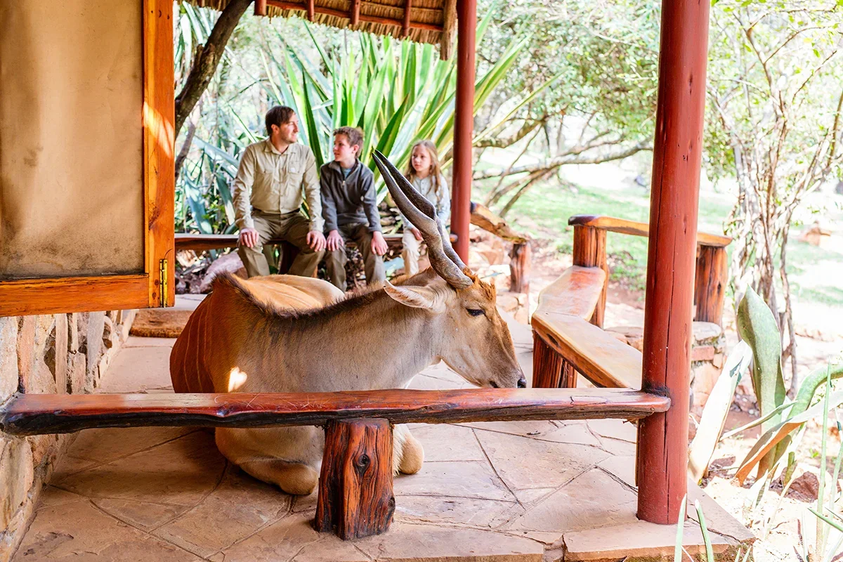Family at Saruni Mara lodge in Kenya