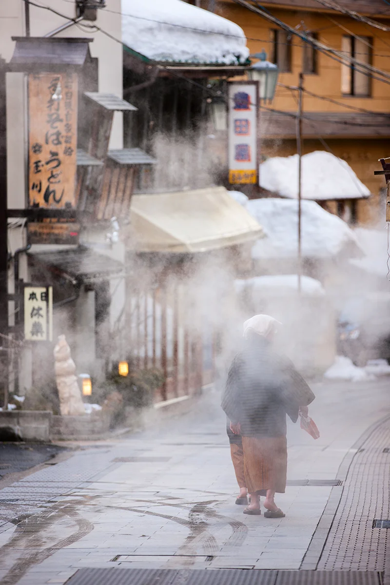 Street of Shibu Onset hot spring town in Japan