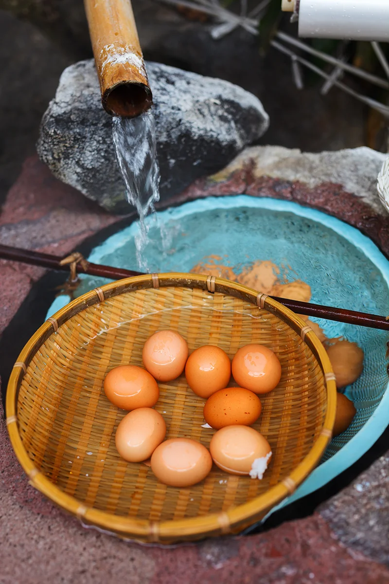 Eggs slow-cooked in the naturally hot thermal waters