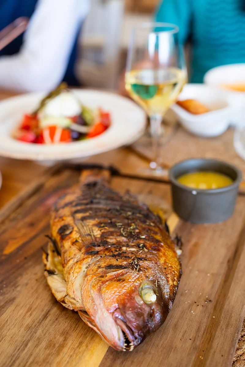 Grilled fish at Sirocco restaurant