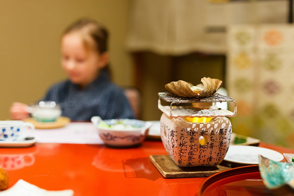 Traditional Japanese breakfast experience in ryokan